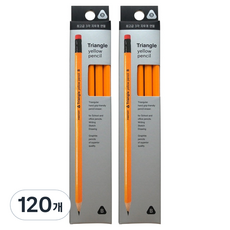 핑크풋 삼각 ver2 연필 B, 노랑, 120개