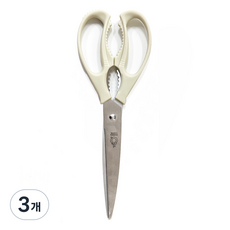 퀸스리빙 다용도 주방가위, 화이트, 3개
