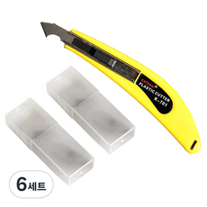 모나코올리브 아크릴 커터 컷팅 칼 + 기본칼날 3p + 추가칼날 20p 세트, 6세트