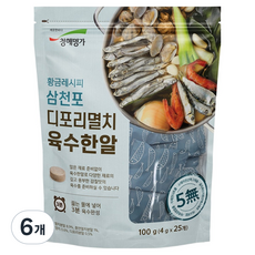 청해명가 삼천포 디포리 멸치 육수한알 25p, 100g, 6개