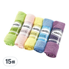 H&K 家居 超細纖維抹布 (32 x 30cm) 超強吸水 不掉毛 多用途清潔抹布, 15條