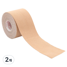 케이앤제이굿즈 탄성 근육테이프 스킨 베이지 2.5cm x 5m, 2개, 1개입
