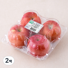 하이프루츠 저탄소인증 의성 사과, 1.1kg(4과 내외), 2팩