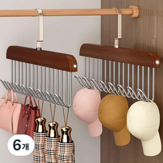 米努家 360度多功能旋轉衣架, 6個, 復古