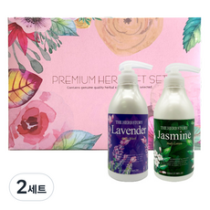 더허브스토리 바디케어 선물세트 바디워시 라벤더 500ml + 바디로션 자스민 500ml, 2세트