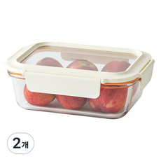 락앤락 더 큐브 직사각 화이트 1L, 2개, 단품