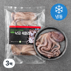 살맛나요 살아있는 상태 그대로 얼린 낙지 4미 (냉동), (4미)850g, 3팩