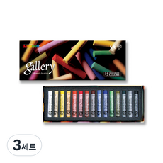 문교 원형 소프트 파스텔 지함 MPA-15, 15색, 3세트