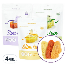 브리지테일 강아지 이지슬림번 다이어트 저칼로리 치석제거 덴탈간식 버라이어티팩 3종 세트, 혼합맛(단호박치즈/시금치고구마/블루베리요거트), 210g, 4세트