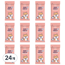 브리더랩 반려동물 똑똑똑 발바닥 엉덩이 크린 물티슈, 30개입, 24개