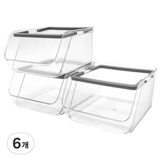 elelliving 書桌廚房多功能置物籃, 6個, 透明
