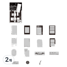 泰坦迷你手帳裝飾造型貼紙, 2個, 6 雜誌海報