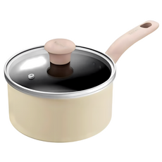 Tefal 特福 Daisy系列 不沾單柄湯鍋加蓋, 1套, 米色, 18cm