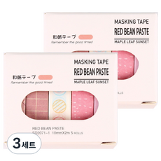 포텐키트 이쁜 데코테이프 1cm x 2m 5롤 x 2p 세트, 타입1, 3세트