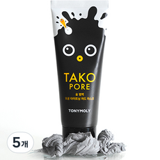 TONYMOLY TAKO PORE木炭毛孔緊緻泥膜, 1條, 5條