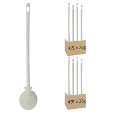 彎折刷頭杯刷 28g, 8支, 白色