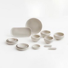 ERATO 質感雙人餐具組 14入, 奶油, 餐具套裝