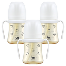 토비앤몰리 돗바니 PPSU 빨대컵, 180ml, 3개, 돗바니 화이트
