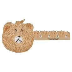 MasterClean 韓風手編洗碗巾, 小熊淺咖色, 3個, 5包