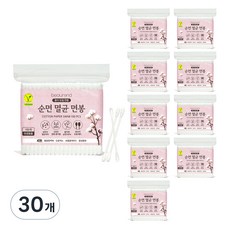 뷰렌드 비건 순면 멸균 종이 면봉, 100개입, 30개