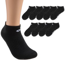 로또 남성용 논쿠션 스니커즈 스포츠 양말 10켤레, 블랙, 10개