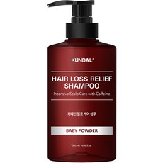 Kundal 昆黛爾 咖啡因強健髮根洗髮乳 嬰兒爽身粉香, 500ml, 1個