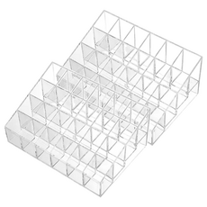 口紅收納架 24格, 分類收納, 單格容量, 透明清晰, 2個