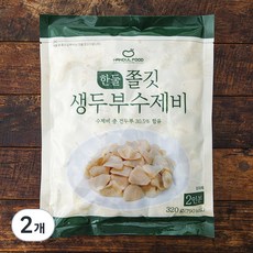 한둘푸드 쫄깃 생두부 수제비 2인분, 320g, 2개