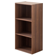 家居 E1三格空櫃 - 胡桃色, W41.5 x D30 x H90.1 公分, 41.5 x 30 x 90.1cm, 胡桃