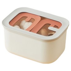 락앤락 듀얼네스팅 높은 보관용기 오렌지 670ml x 2p + 아이보리 2.7L 세트, 아이보리, 오렌지