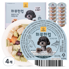 와그작 반려동물 하루한컵 동결건조 간식, 대구 + 야채 혼합맛, 84g, 4개