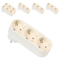 subony I字型延長線 16A 3孔, 混合顏色, 6個