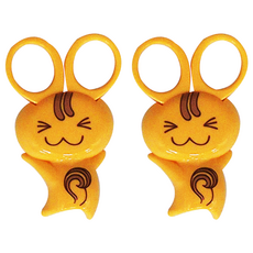 SHIMOMURA 下村 安全剪刀 附磁鐵, 松鼠, 2個