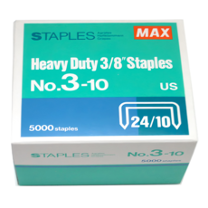 MAX 美克司 NO.3-10 3/8" 重型釘書針, 5000枚, 3針號, 1盒