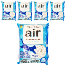 Super Cat 超級貓 Air3D立體紙砂, 6.5L 貓砂，清爽香氣，環保，水洗OK, 海洋, 5包