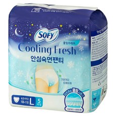SOFY 蘇菲 Cooling Fresh安心睡眠褲型夜用, 5件, 1包, 大型