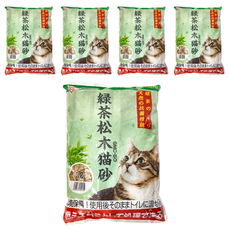 IRIS OHYAMA 愛麗思歐雅瑪 松木貓砂 YGMC50, 綠茶, 5L, 2.8kg, 5袋