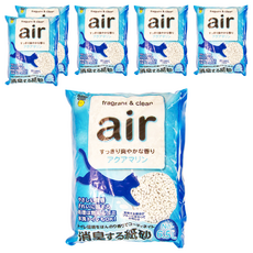 Super Cat 超級貓 Air3D立體紙砂, 6.5L 貓砂，清爽香氣，環保，水洗OK, 海洋, 6包