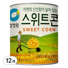 청정원 스위트콘 통조림, 340g, 12개