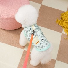 DING DONG PET 寵物甜點胸背口袋無袖T恤, 1個, 薄荷