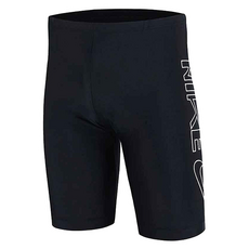 NIKE 耐吉 MULTI LOGO 成人男性及膝泳褲 NESSC588 黑色, M