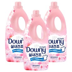 다우니 실내건조 초고농축 섬유유연제 플로럴 블로썸 본품, 2L, 3개