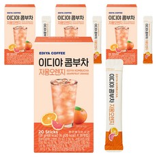 이디야 콤부차 자몽오렌지, 6g, 20개입, 4개