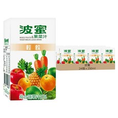 波蜜 輕飲果菜汁, 250ml, 24個