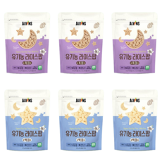 ALVINS 愛彬思 爆米花迷你米餅 星星月亮造型, 白米 + 黑米, 150g, 1組