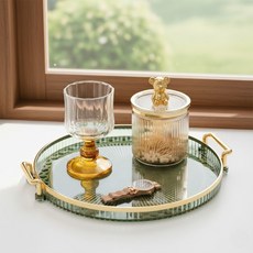 ANYONE PICK 特別餐桌托盤, 綠金色, 1個