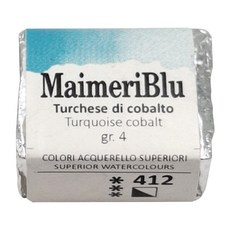 MaIMeRI 美利 塊狀水彩S4 412 TURQUOISE COBALT 鈷土耳其, 1.5ml, 1個