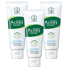 MENTHOLATUM 曼秀雷敦 Acnes 台灣公司貨 抗痘洗面乳, 100g, 3條