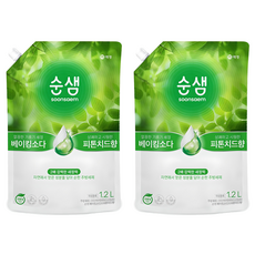 Soonsaem 小蘇打芬多精補充裝洗滌劑, 1.2L, 2個