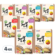 논다 전복 반려동물 수제간식 4종 x 2p 세트, 전복 + 치킨 혼합맛, 전복 + 오리 혼합맛, 전복 + 연어 혼합맛, 전복 + 소고기 혼합맛, 4세트